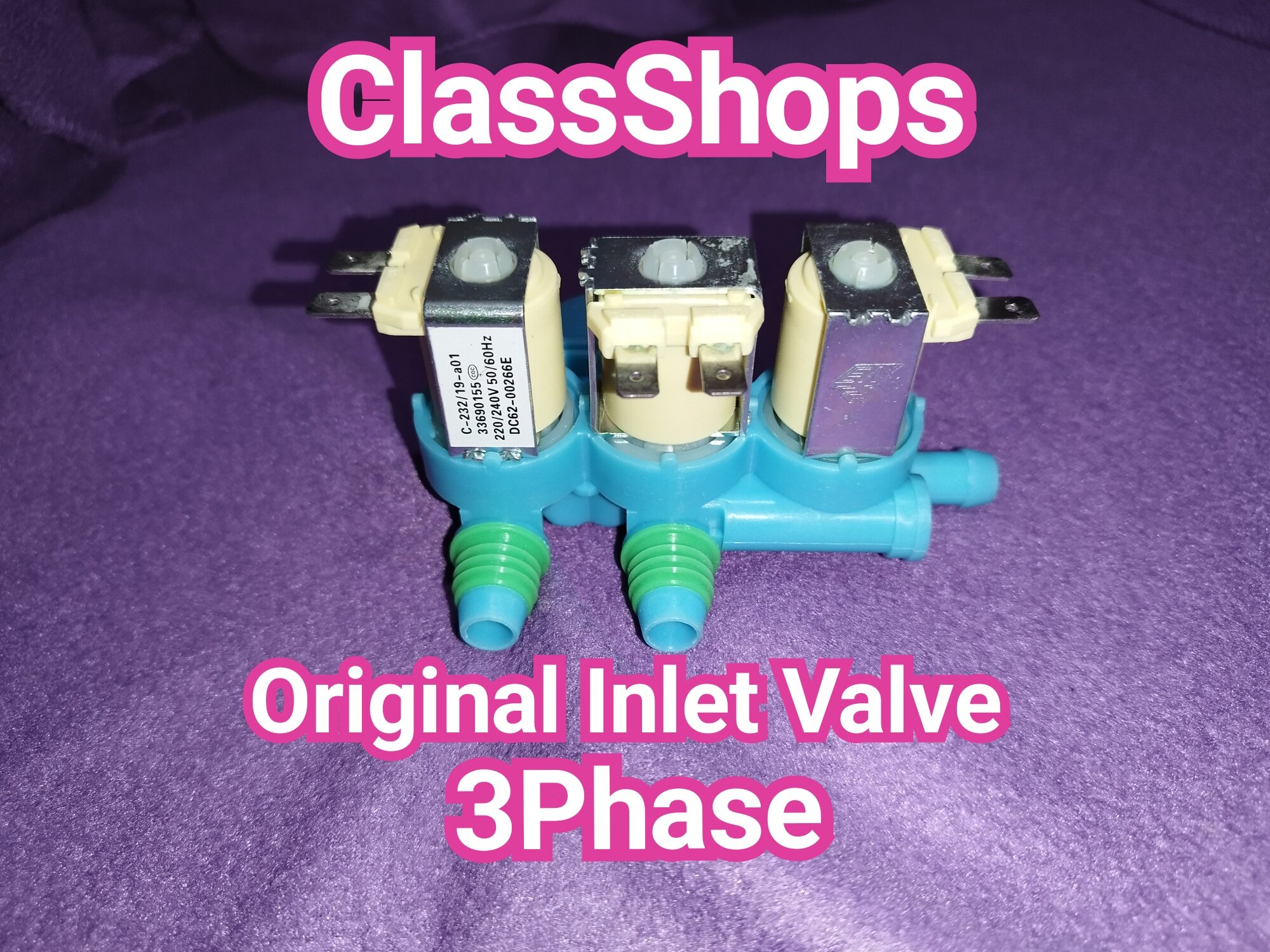 Original DC62 00266E Triple Inlet Solenoid Valve Washing Machine Parts