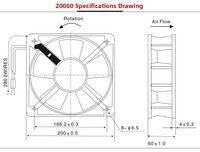 AC220V Industrial Silencing Exhaust and Cooling Fan