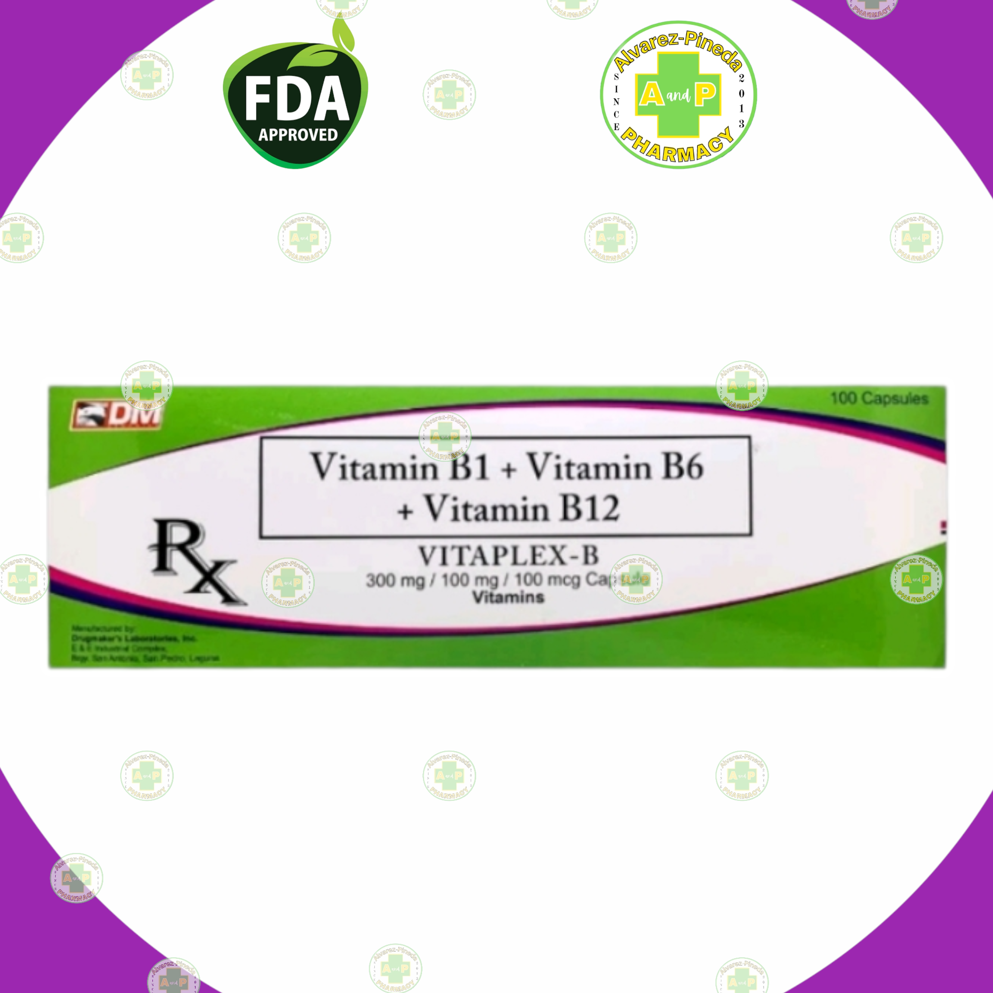 Vitaplex B Vitamin B Complex B1 B6 B12 Vit B1b6b12 300mg 100mg 100mcg Tablet 30pcs Lazada Ph