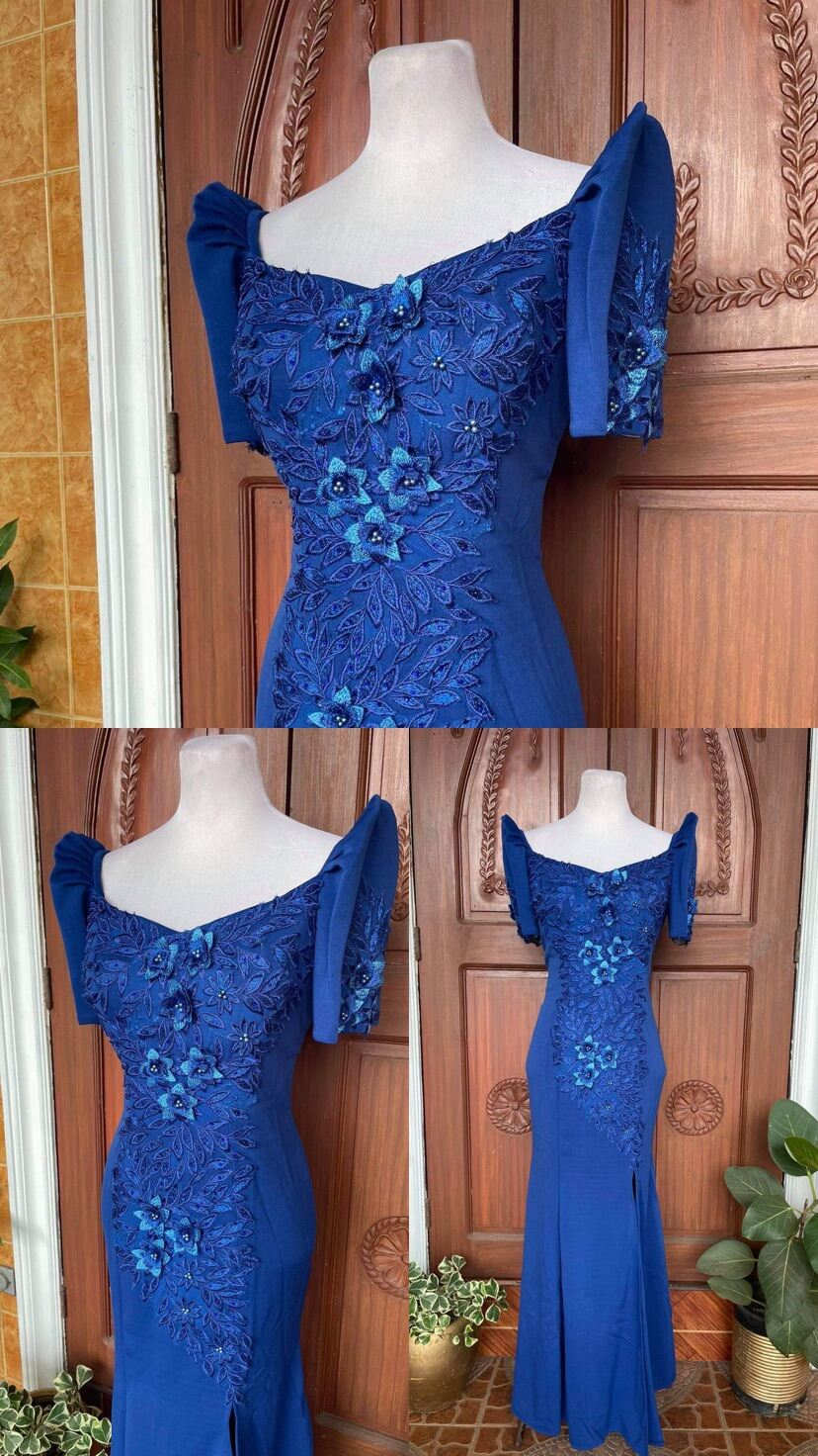 Royal cheap blue filipiniana