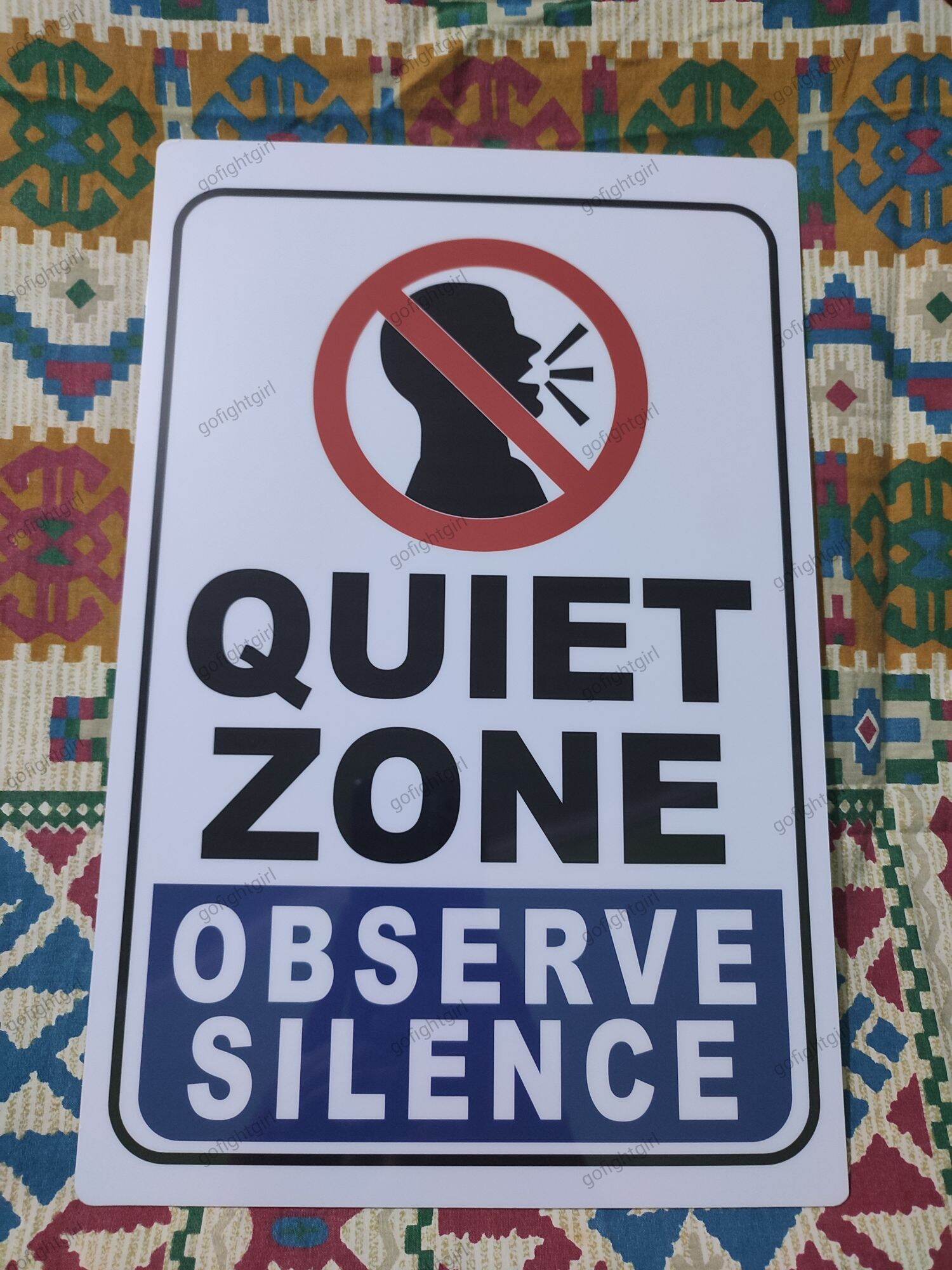 Quiet Zone PVC Signage A4 Size | Lazada PH