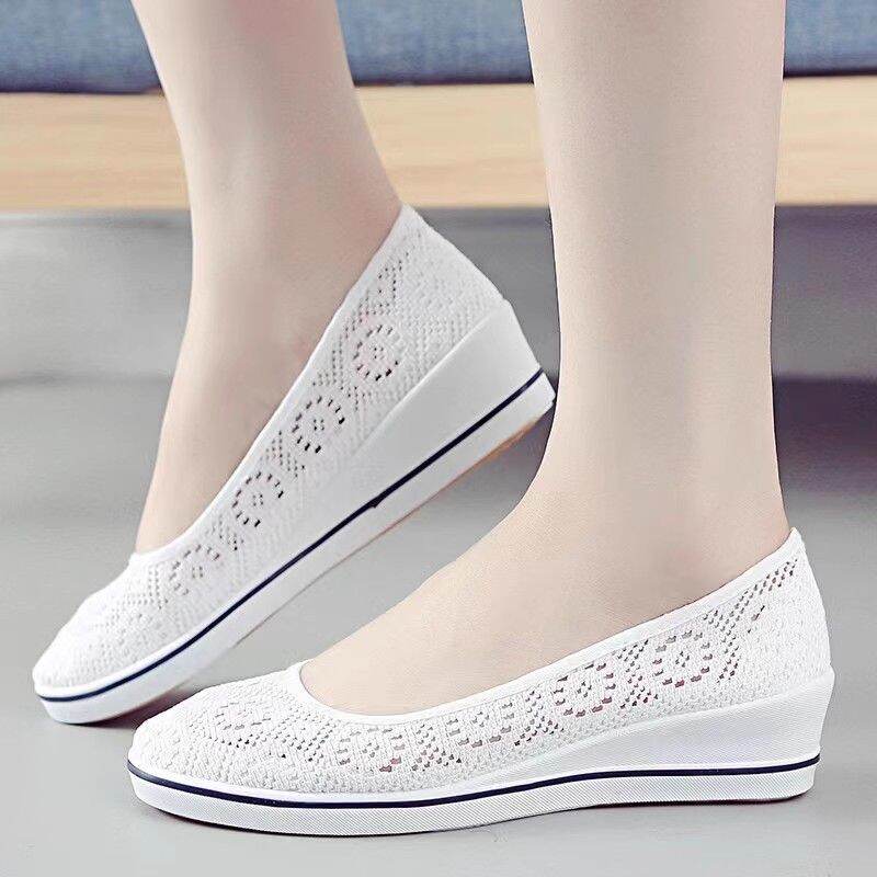 White A-line Nurse Shoes - Women's Hospital Work Shoes (Brand: [if available])