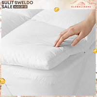 Mattress Topper Only Globalinens - Hotel Quality 2 Inches European Fiber Mattress Topper - Twin/Full/Queen/King