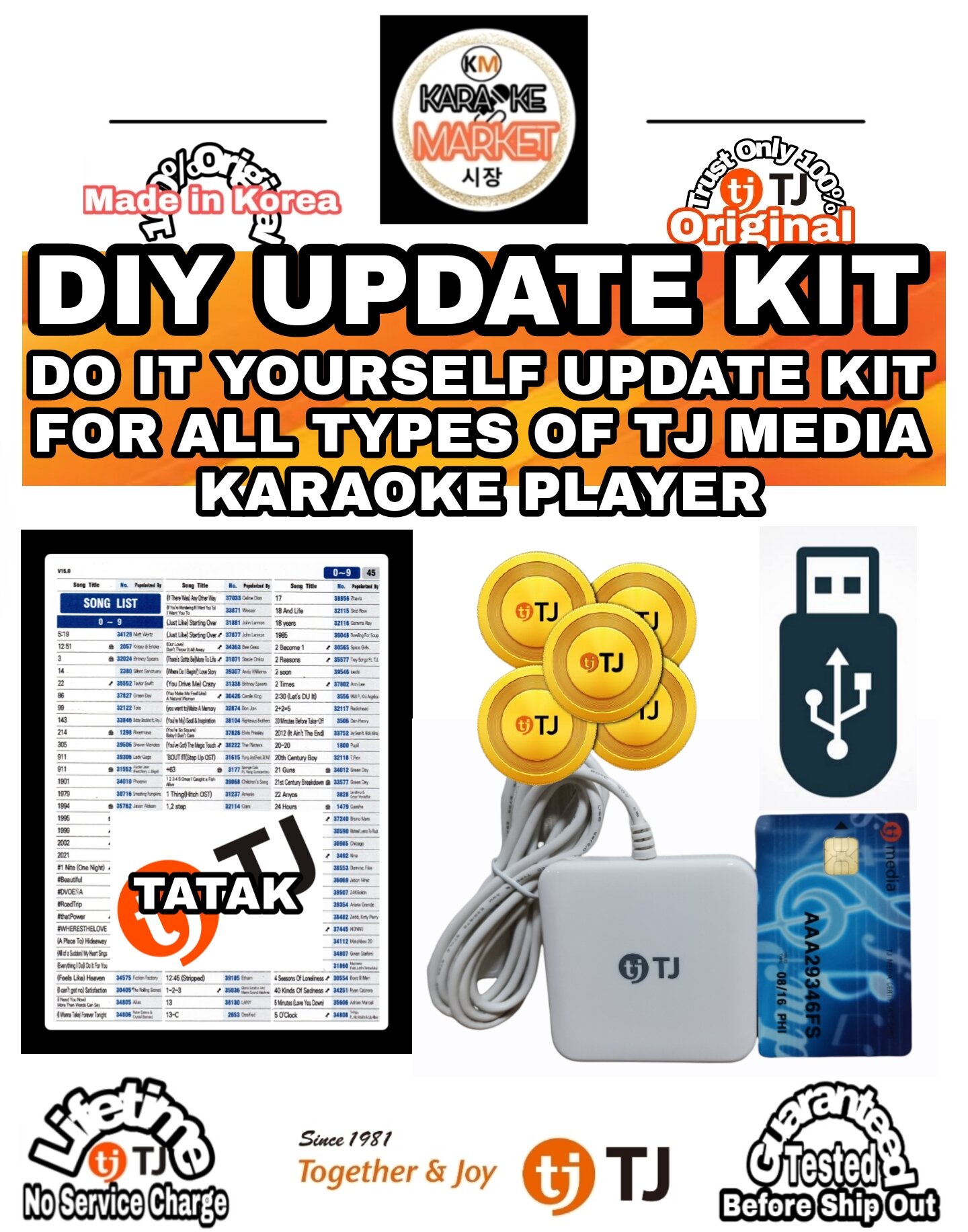 TJ MEDIA KARAOKE PLAYER DIY UPDATE KIT (DO IT YOURSELF) JUST FOLLOW THE