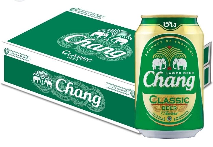 Chang Lager Beer Classic Can 330 ML x 24 pcs. 