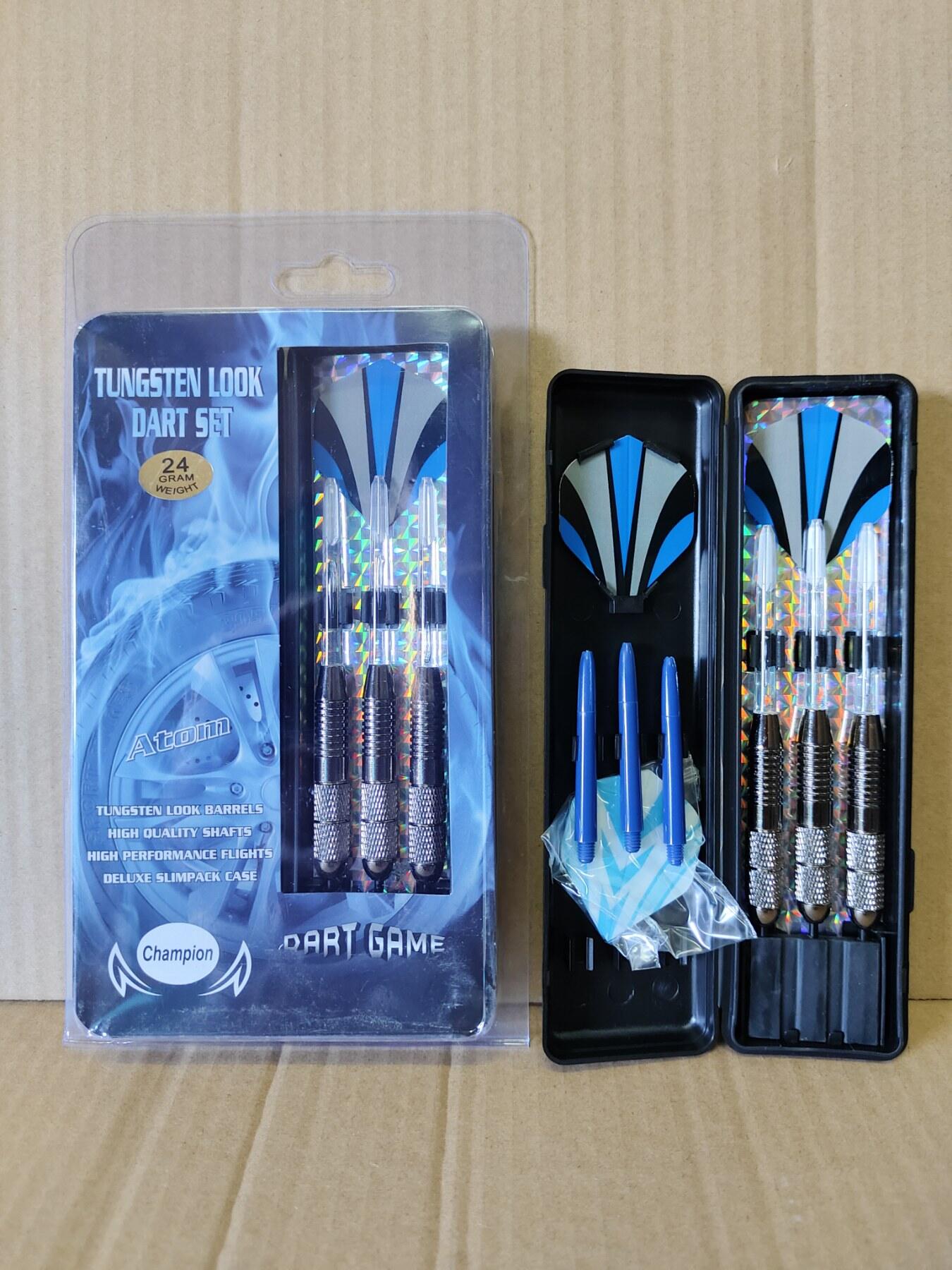 Champion Atom Brass Dart Pins Set with Case and Accessories