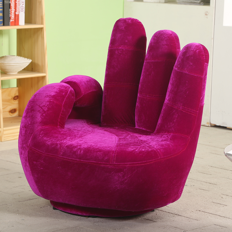 Wuzhishan Lazy Sofa Single Creative Finger Palm Shape Bedroom Balcony  Leisure Rotatable Small Chair Furniture Living Room