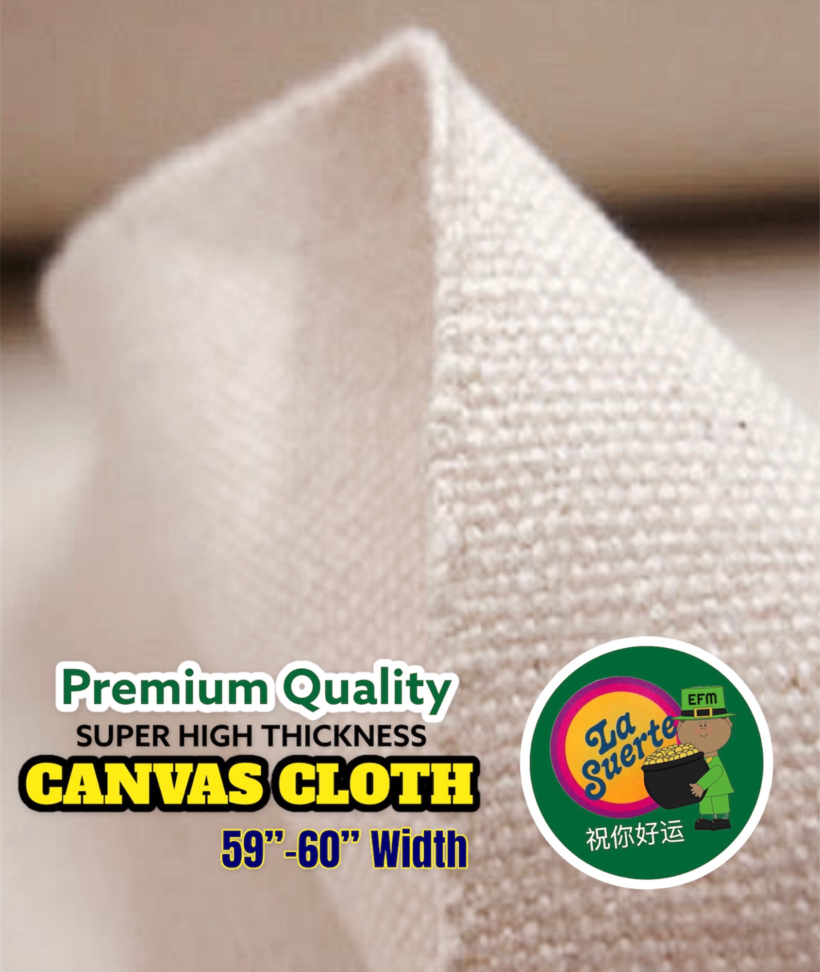 High thickness Canvas Fabric by Catcha Cloth, 59"-60" width