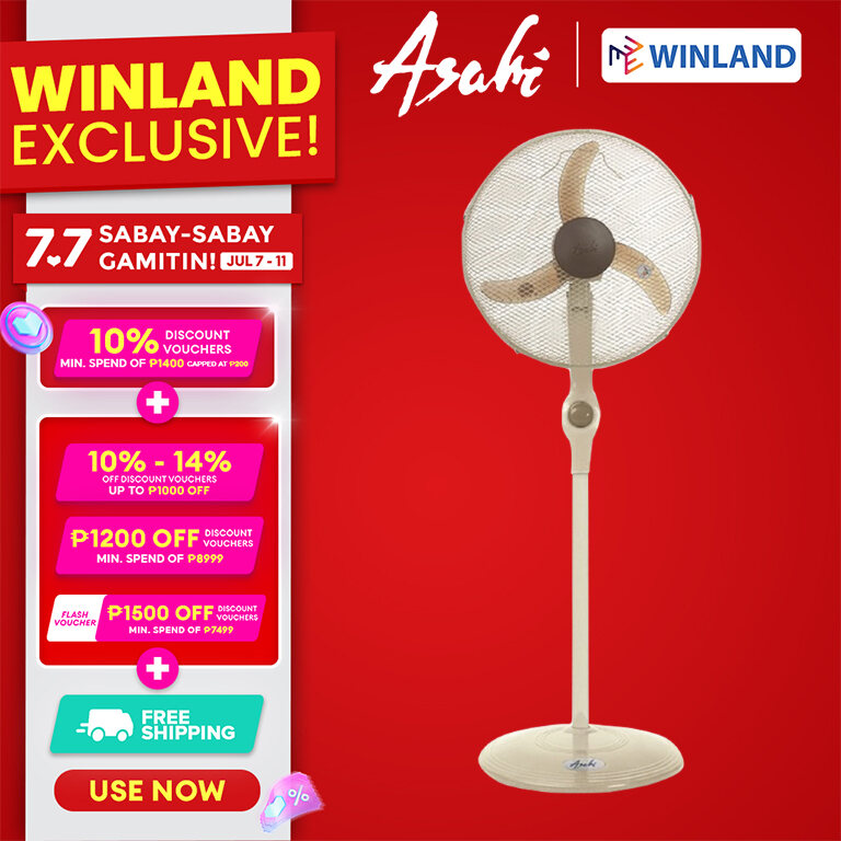 ASAHI by Winland 16" Stand Fan with Child Safety