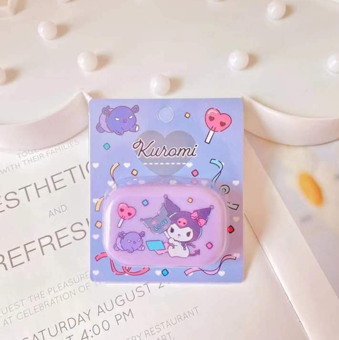 Contact Lens Kuromi Sanrio Kawaii Character Contact Lens Fashion ...