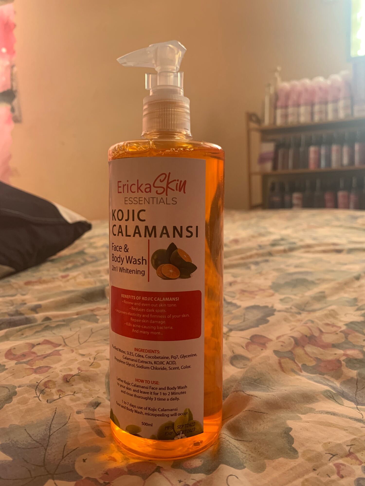 Ericka Skin Essentials Foam Facial Cleanser Kojic Calamansi 500ml 2in1