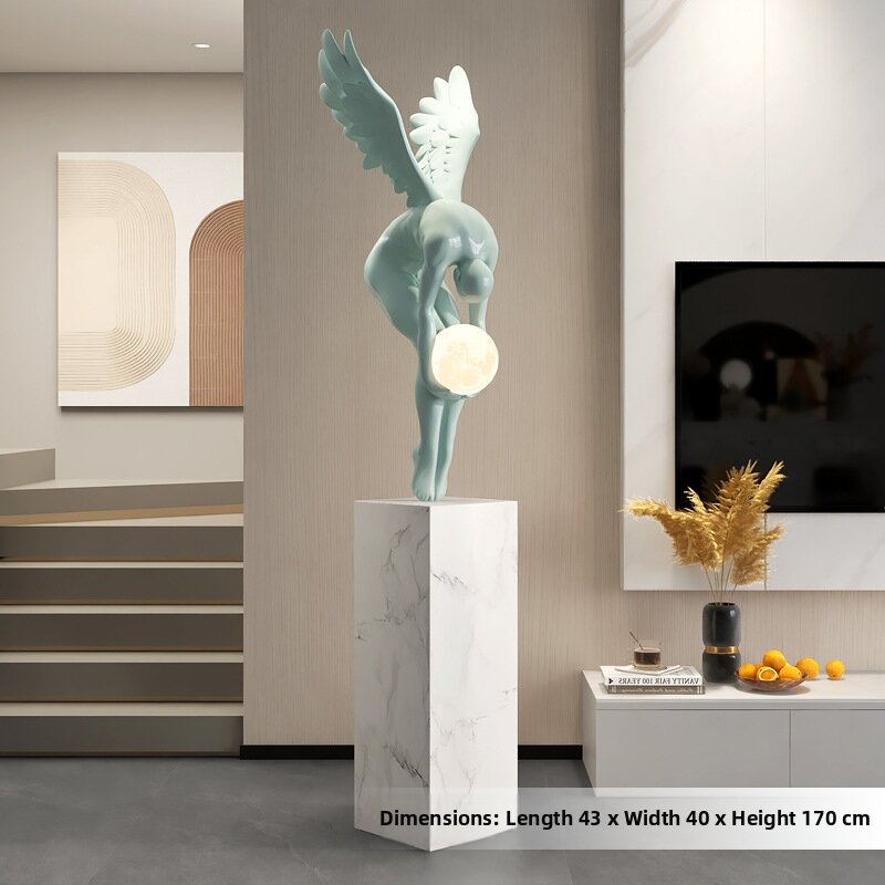 Modern Luxury Abstract Angel Sculptural Floor Lamp