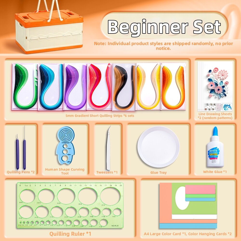 NUOXUNDE | DIY Paper Quilling Kit High-Quality 5mm Colored Quilling Strips