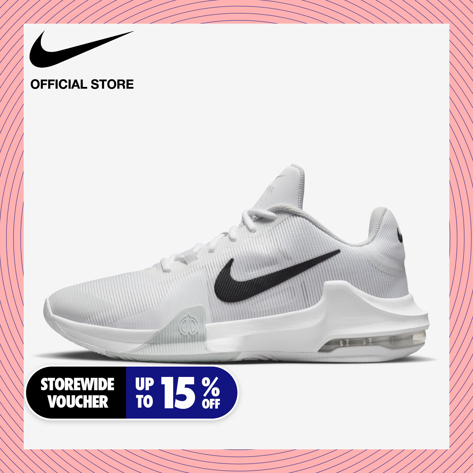 Nike Men's Air Max Impact 4 Basketball Shoes - White