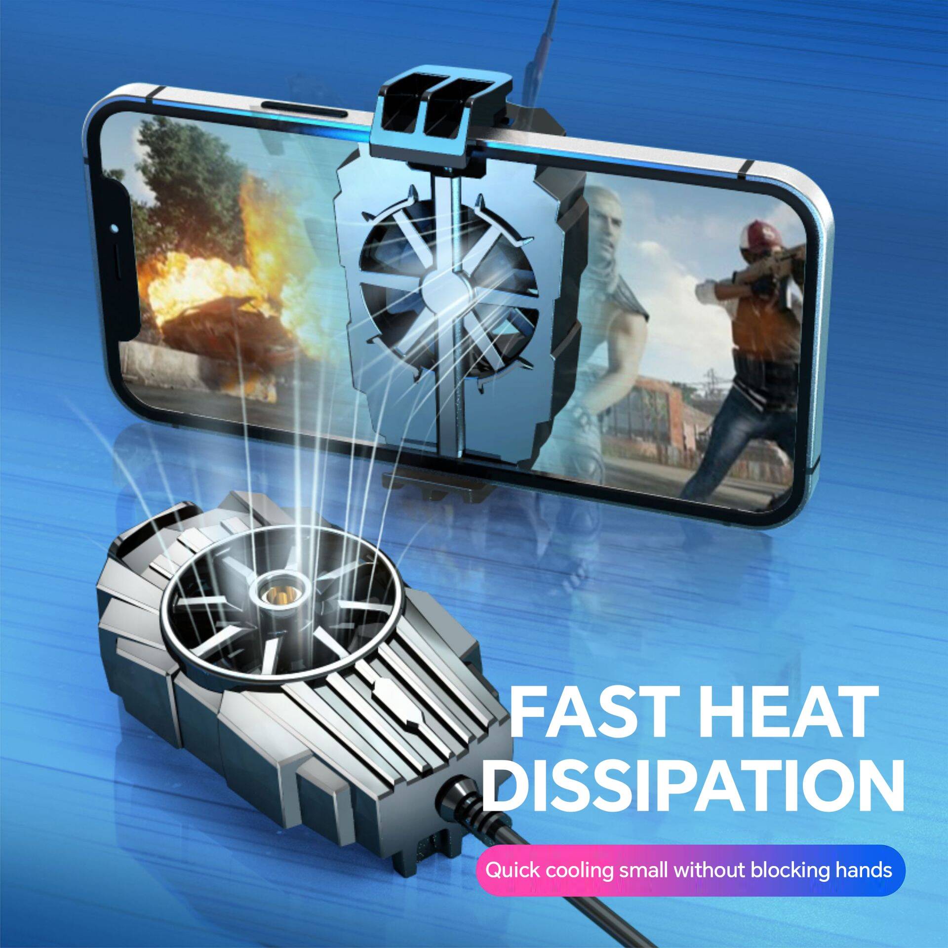 New Mini Cooling Fans For  Phone Silent Cooler Cell Phone Gaming Radiator Game Cooler Portable Cooling Fan. 