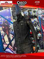 BENKIA HDF-JC40 Denim Motorcycle Riding Vest – Protective Biker Vest for Men/Women