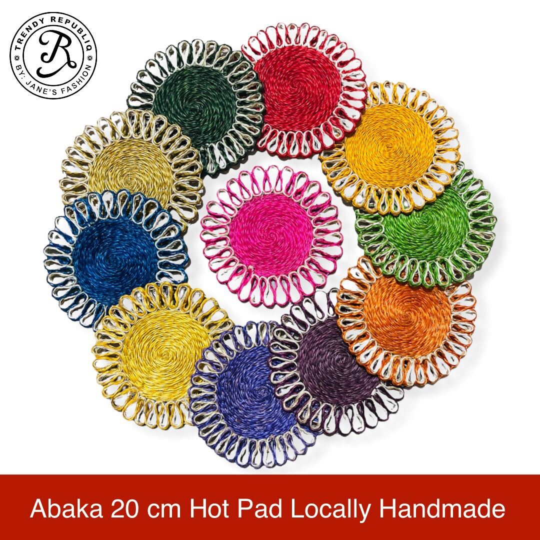 Native Abaca / Abaka 20 cm Hot Pad Coaster / Plant Holder World Class Quality 100% Handmade