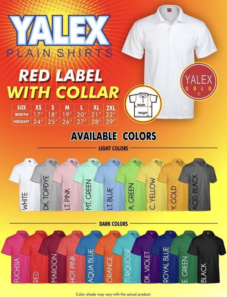 LOWEST PRICE] KIDS YALEX RED LABEL UNISEX ROUND NECK PLAIN SHIRTS