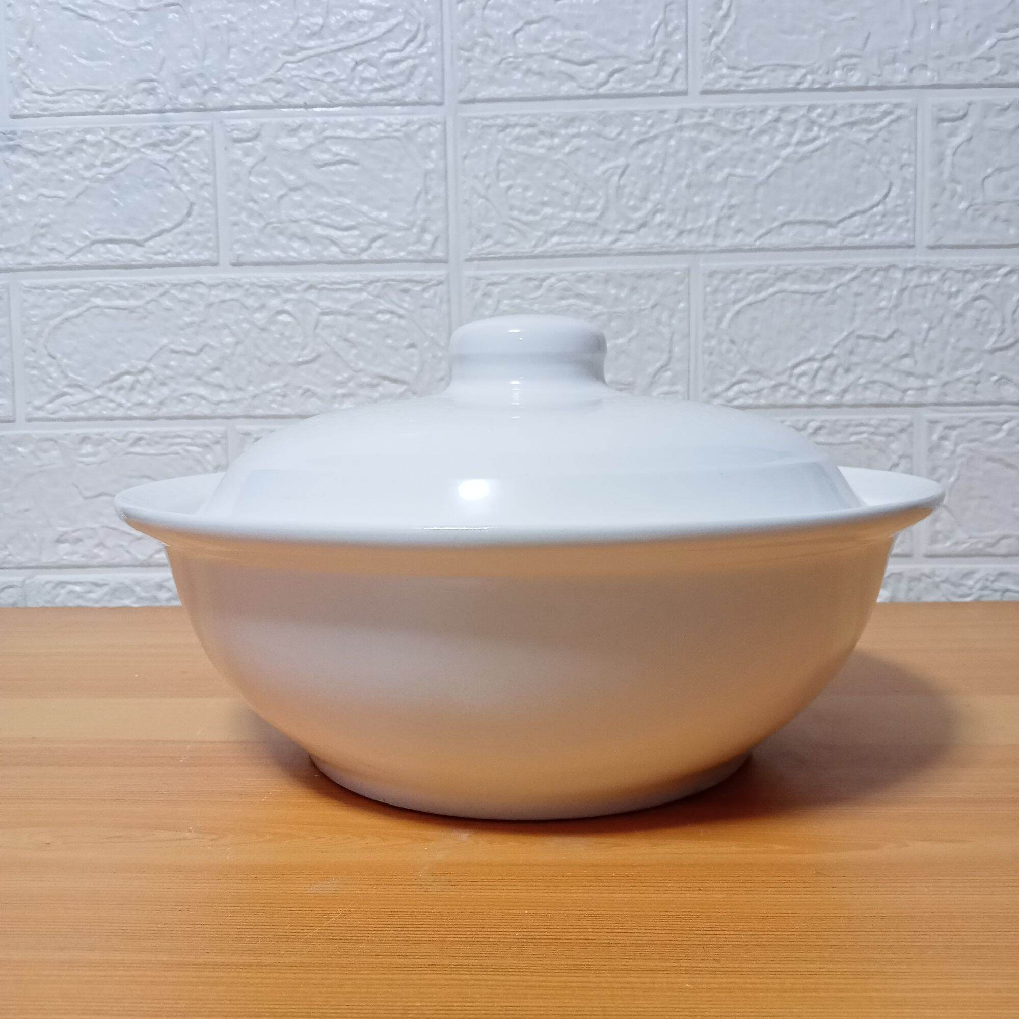 CERAMIC SERVING BOWL WITH COVER MICROWAVEABLE 9 INCHES SOUP BOWL microwaveable Lazada PH