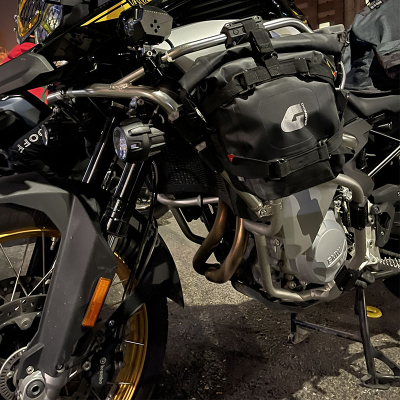 Motorcycle Frame Crash Bars Bag Waterproof Bag Bumper Repair Tool Placement  Bag | eBay