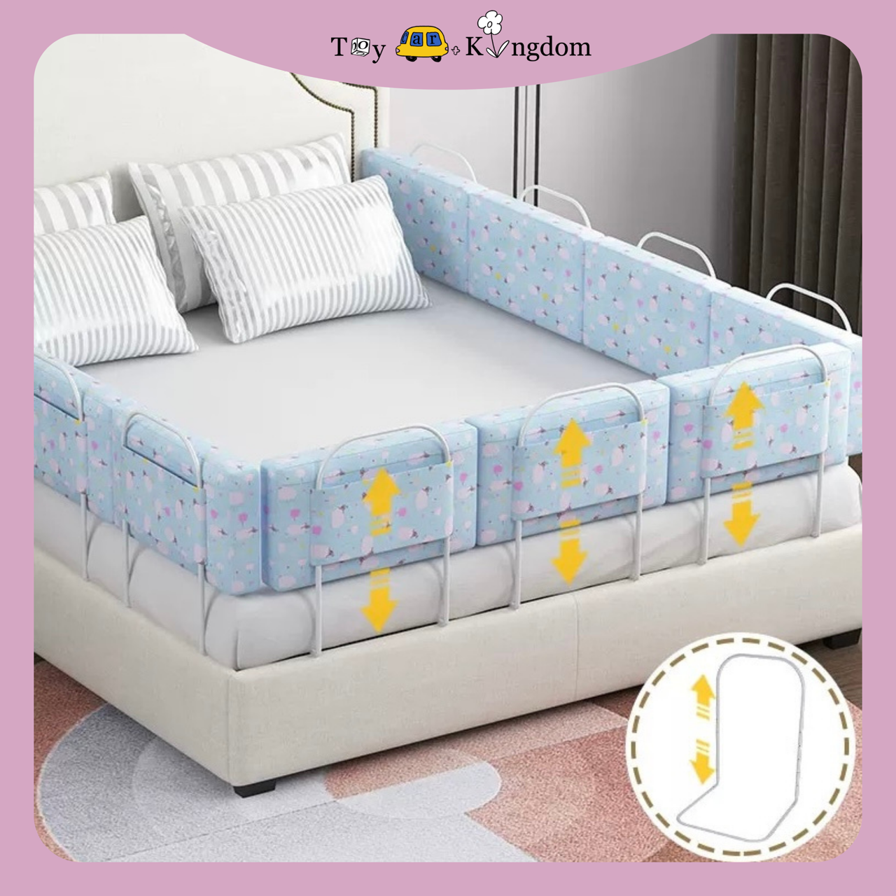 Safety Bed Guard Rail for Babies, brand name not available