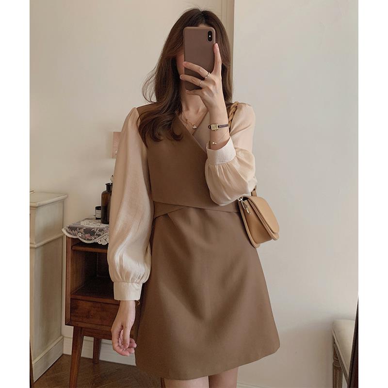 Retro-style Long-Sleeved Dress for Women by 