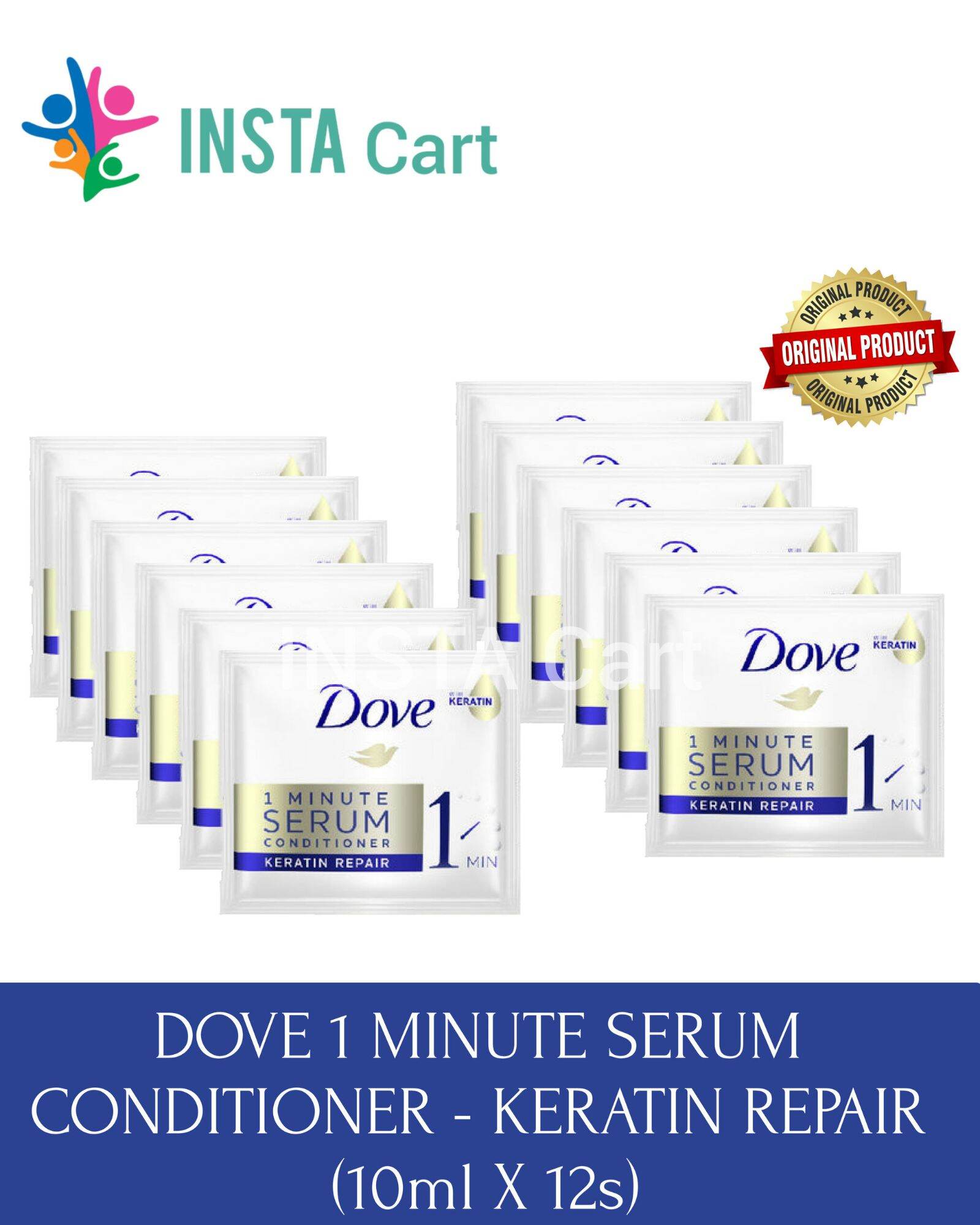 DOVE 1 MINUTE SERUM CONDITIONER KERATIN REPAIR (10ml X 12s) SACHET