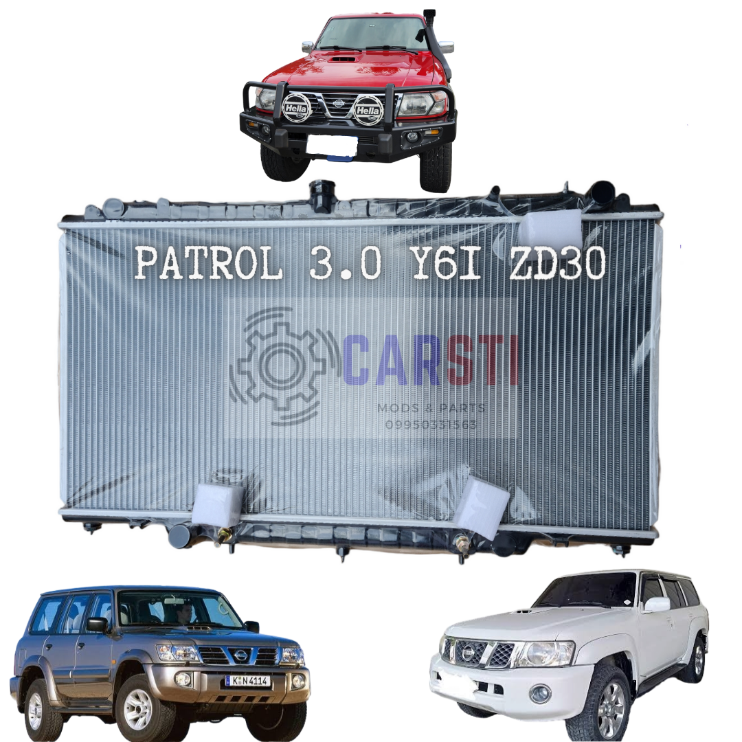 Radiateur + Cache (shroud) Et Ventilateur En Aluminium Pour Nissan Patrol GU Y61 Essence 4.5L (1997-2001) - Neuf