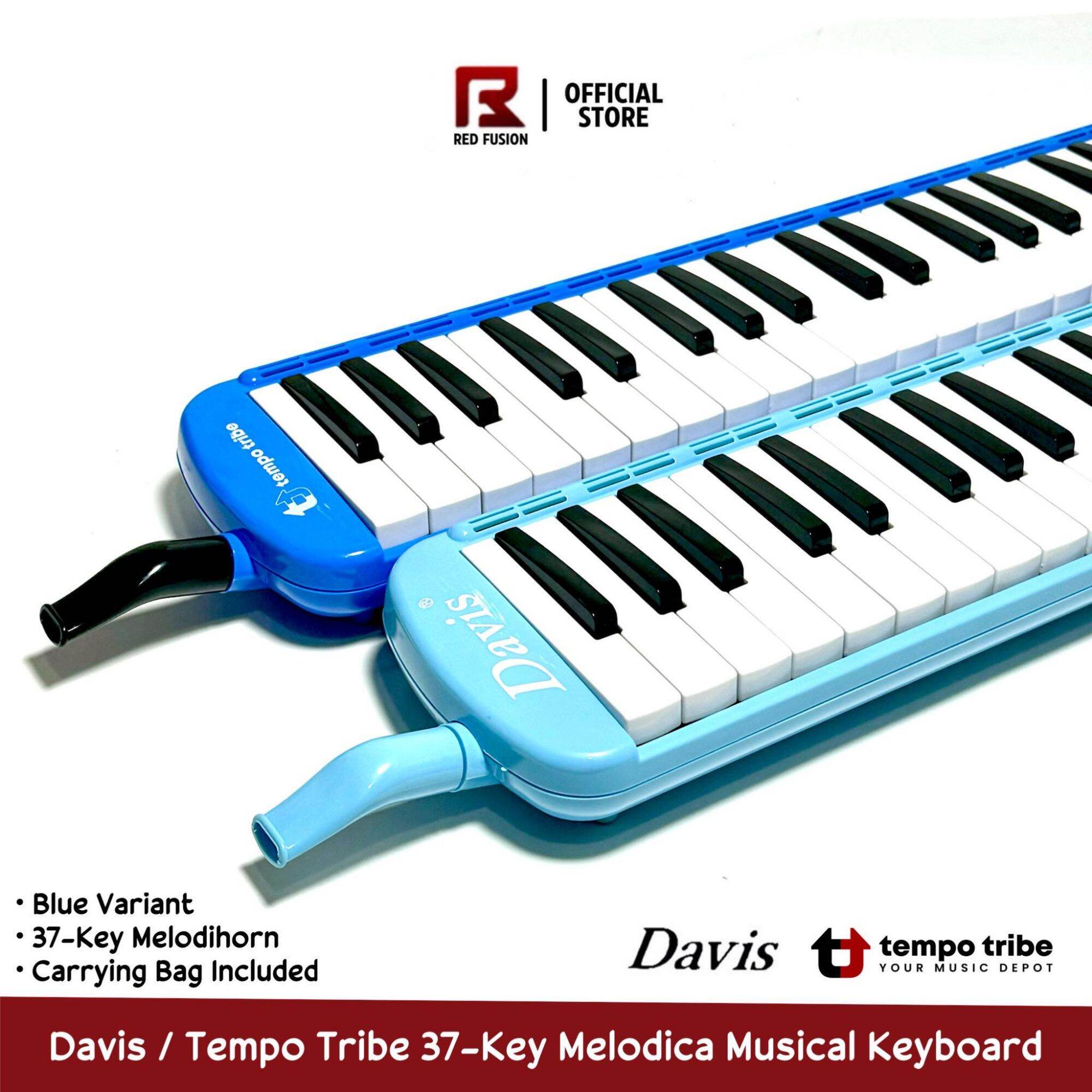 Davis / Tempo Tribe 37-Key Melodica Musical Keyboard Blue