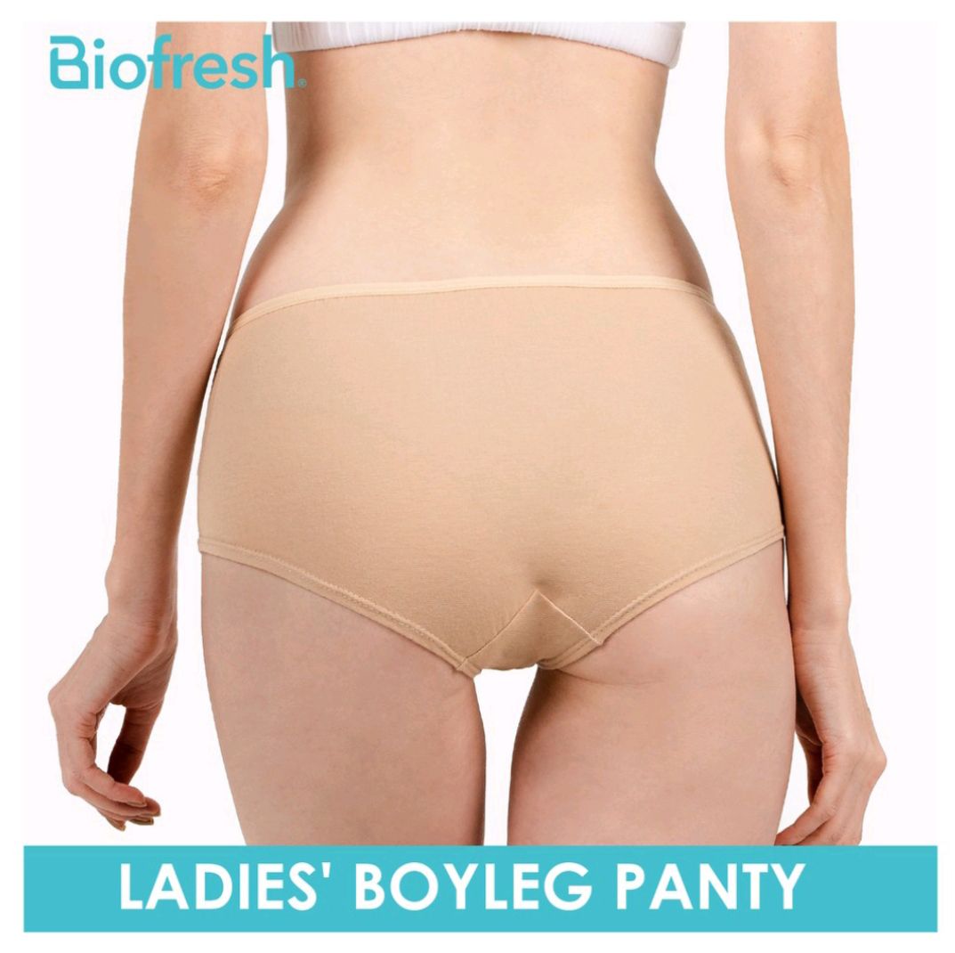 ♪Biofresh Ladies' Antimicrobial Cotton Rich Boyleg Panty 3 pieces