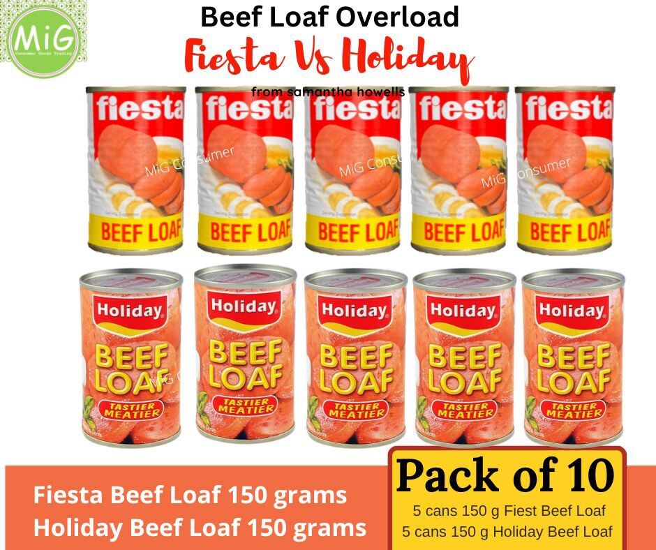 Beef Loaf Overload 5 cans 150g Fiesta Beefloaf and 5 cans 150g Holiday