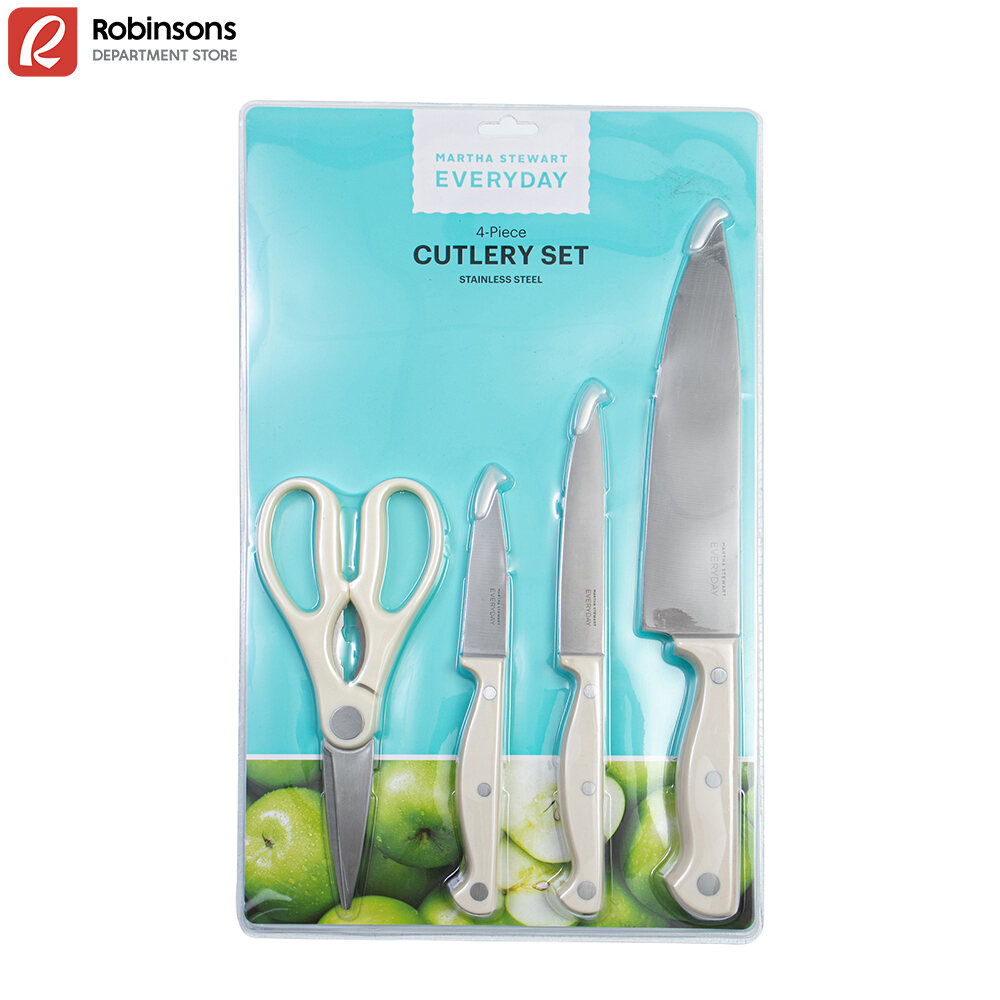 Martha Stewart Everyday - Aqua 2-Piece Santoku Knife Set