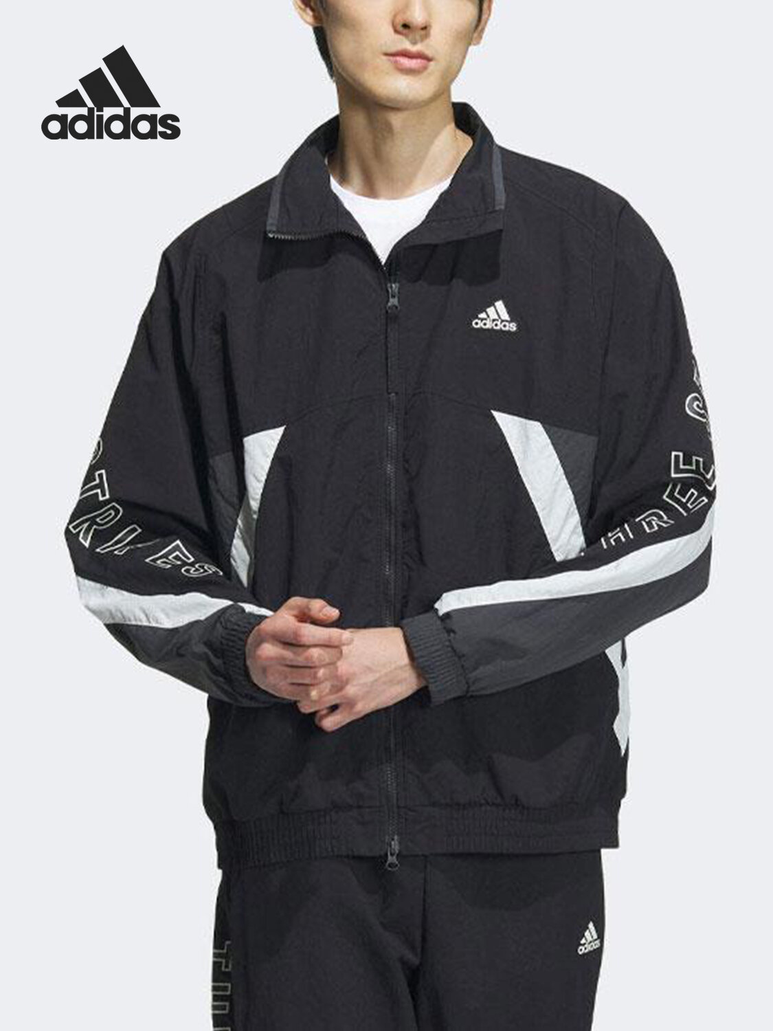 adidas | Stand Collar Unisex Sporty Weave Loose Jacket Presyo 4,268 Piso*Libreng Shipping