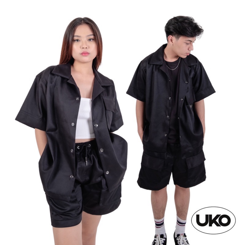 TOKIO Kids BLACK Pants by UKIYO (Unisex Cargo Pants)