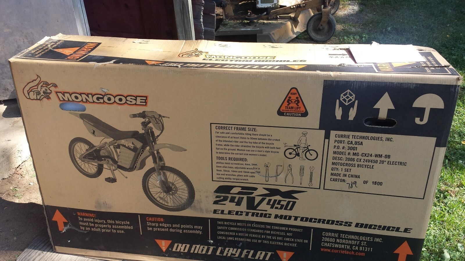 mongoose cx24v450 electric bike