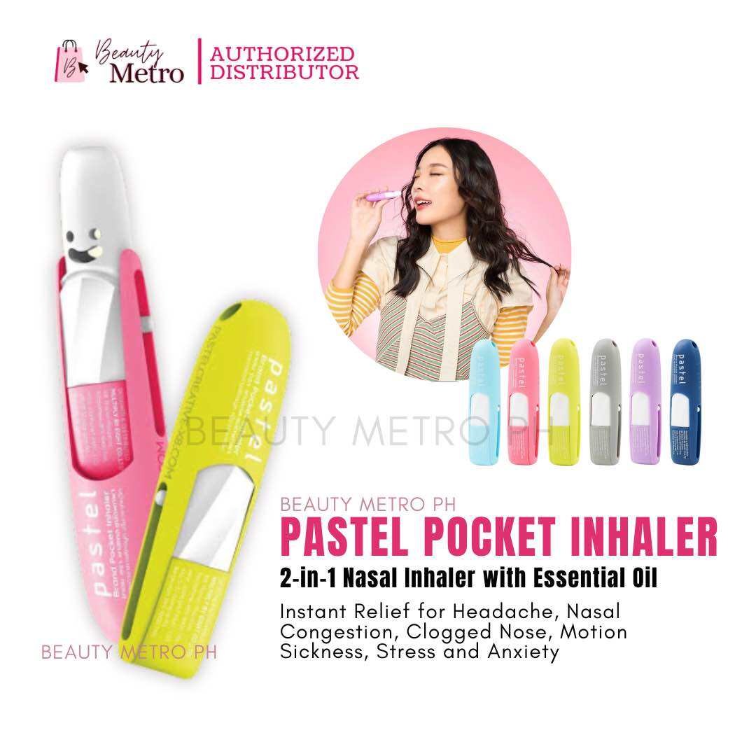 Pastel 2in1 Nasal Inhaler: Thai Relief for Headaches & Congestion