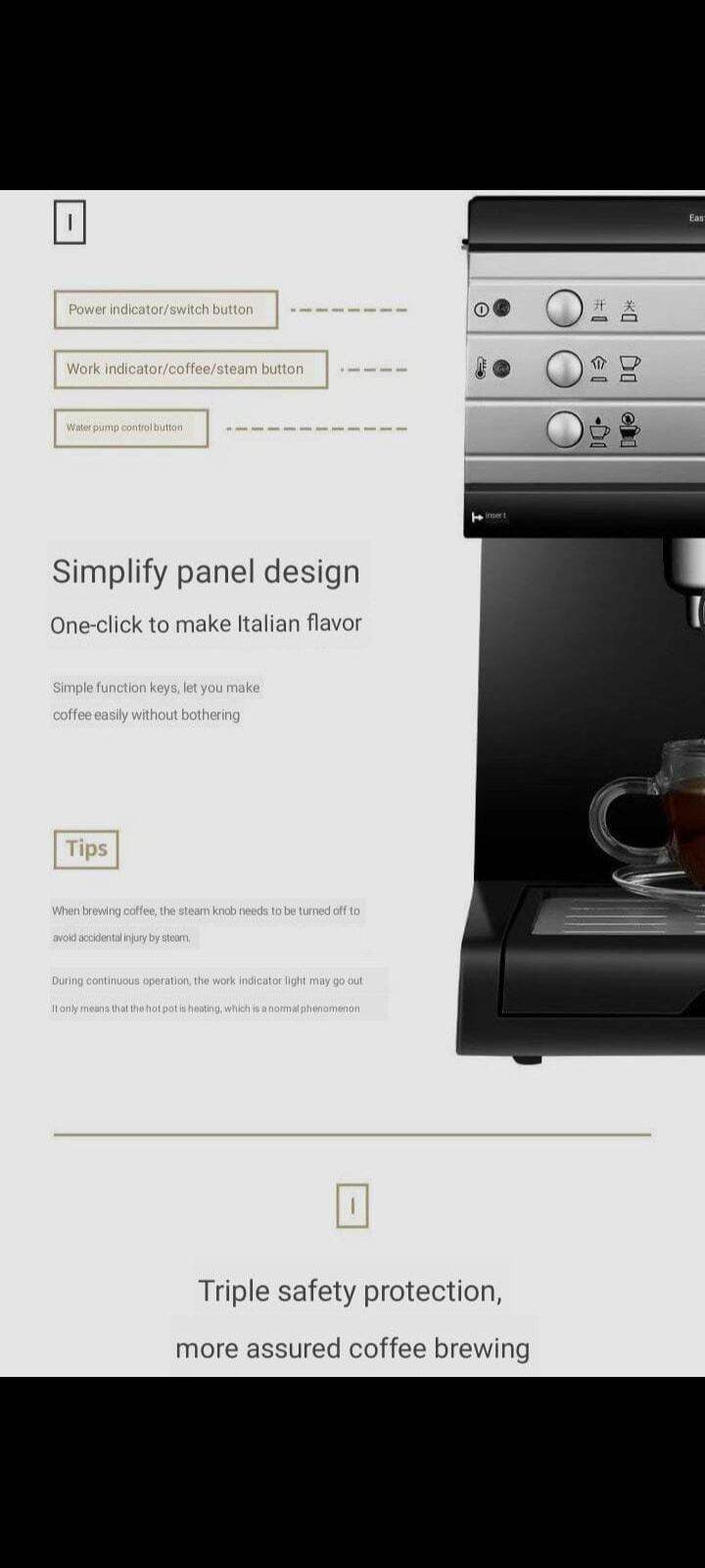 DONLIM COFFEE MACHINE DL-KF6001 SEMI AUTOMATIC COFFEE MAKER