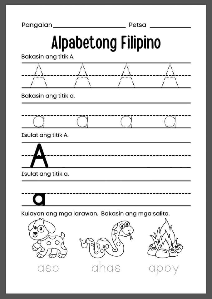 ALPABETONG FILIPINO (28 pages) FREE BOOKBIND | Lazada PH