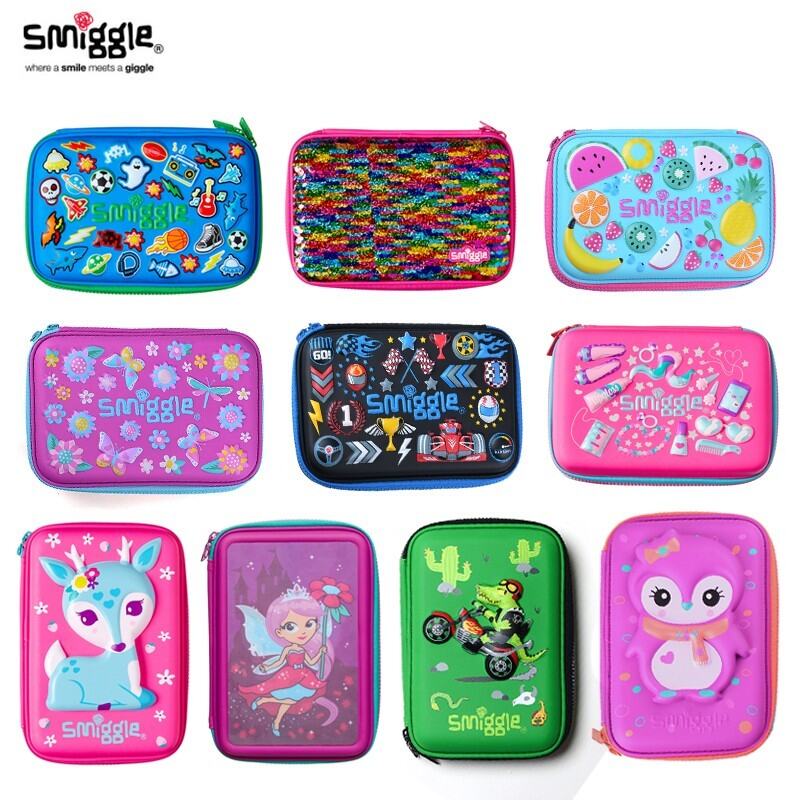 Special Offer Smiggle Stationery Children Primary and Secondary School Students Boys and Girls Hard Case Pencil Box Children Large Stationery Box