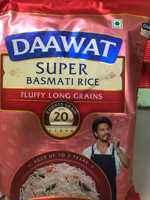 Daawat Super Basmati Rice 5kg Fluffy Long Grains Cooked Grain Aged Up To 2 Years