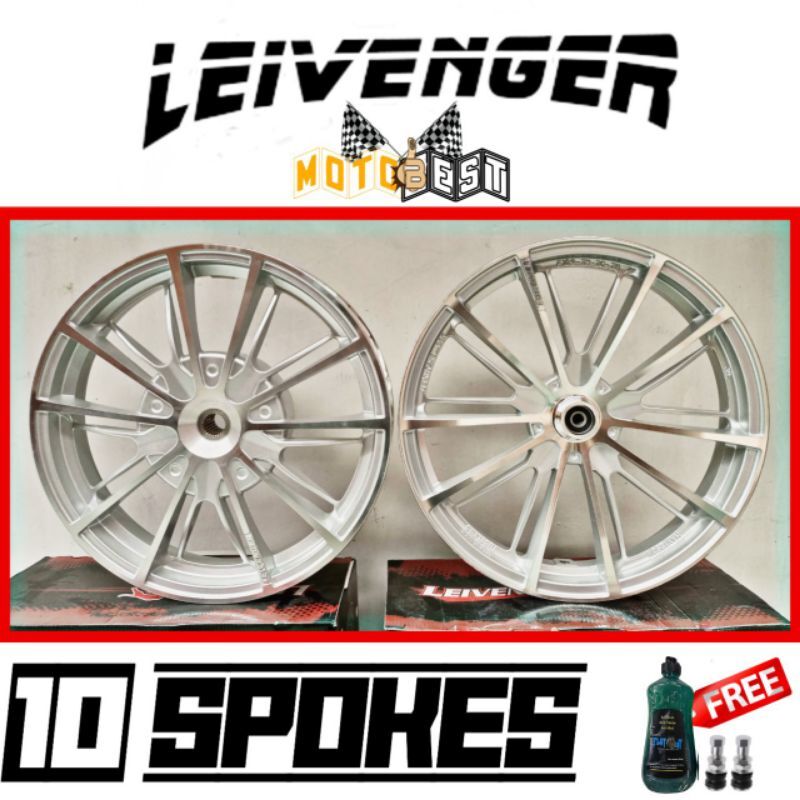 Leivenger 10 Spokes Mags For Yamaha Mio and Mio 125 Models w/ Free Tire Sealant and Pito