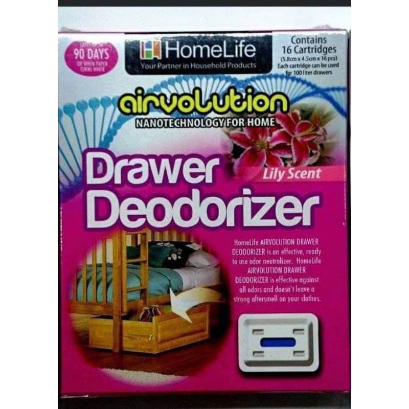 Homelife Drawer Deodorizer 16 Cartridges 90 days pers cartridge