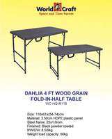 4ft FOLDABLE TABLE (foldable in half)