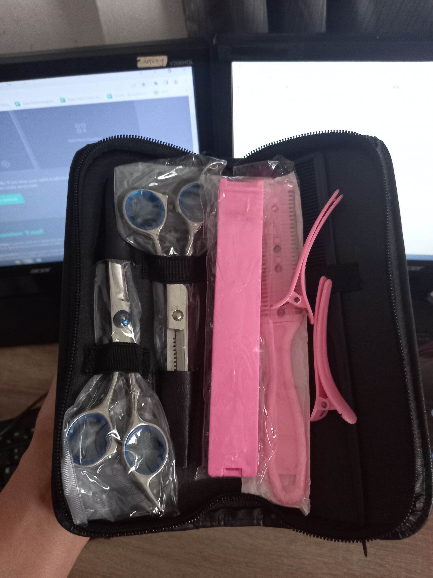 Original USA 🇺🇸 Men's Women's Grooming Kit Set Carry Travel in Synthetic Leather Case Lazada PH