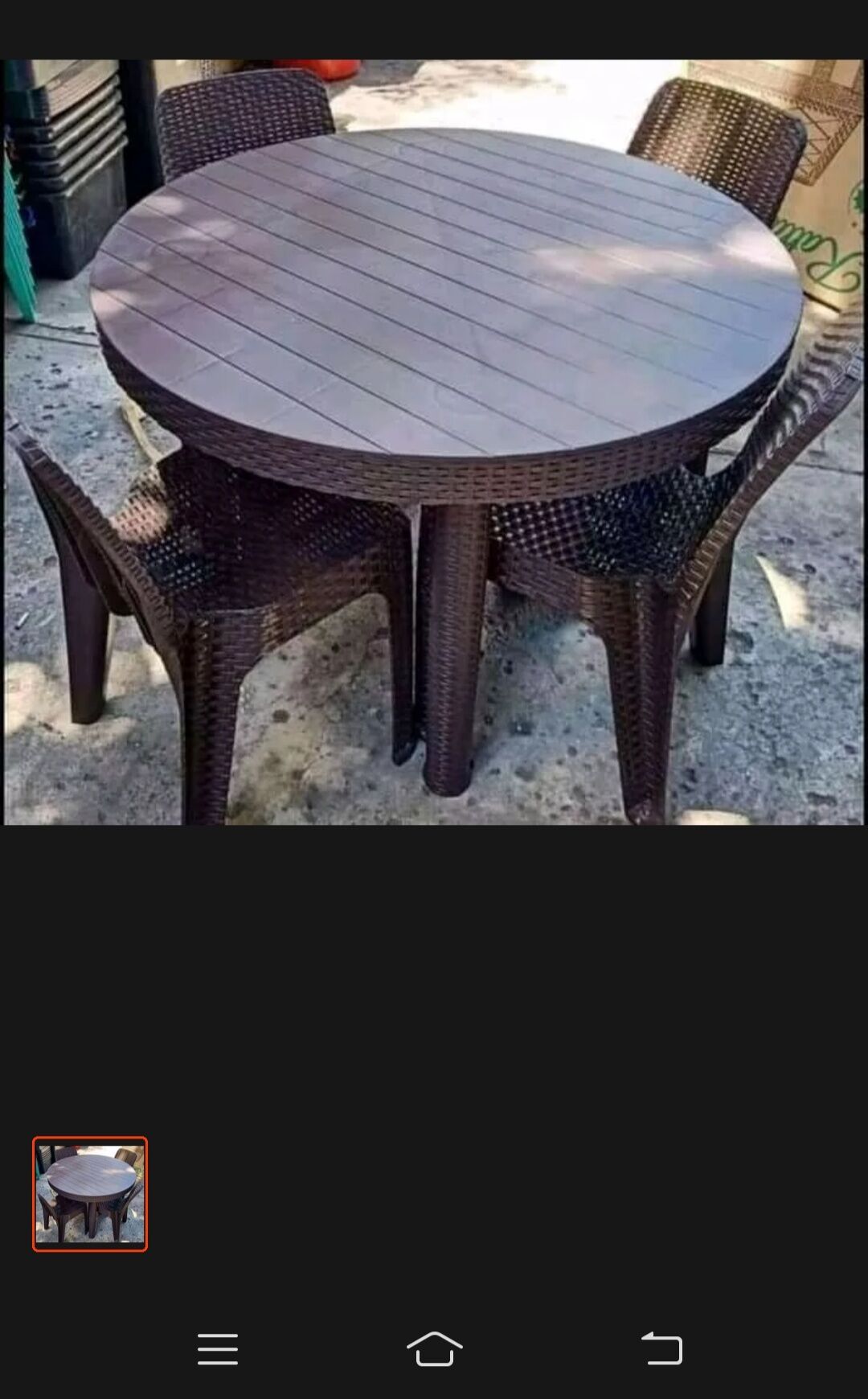 4 seater w/ round table dining set rattan (32x32) Lazada PH