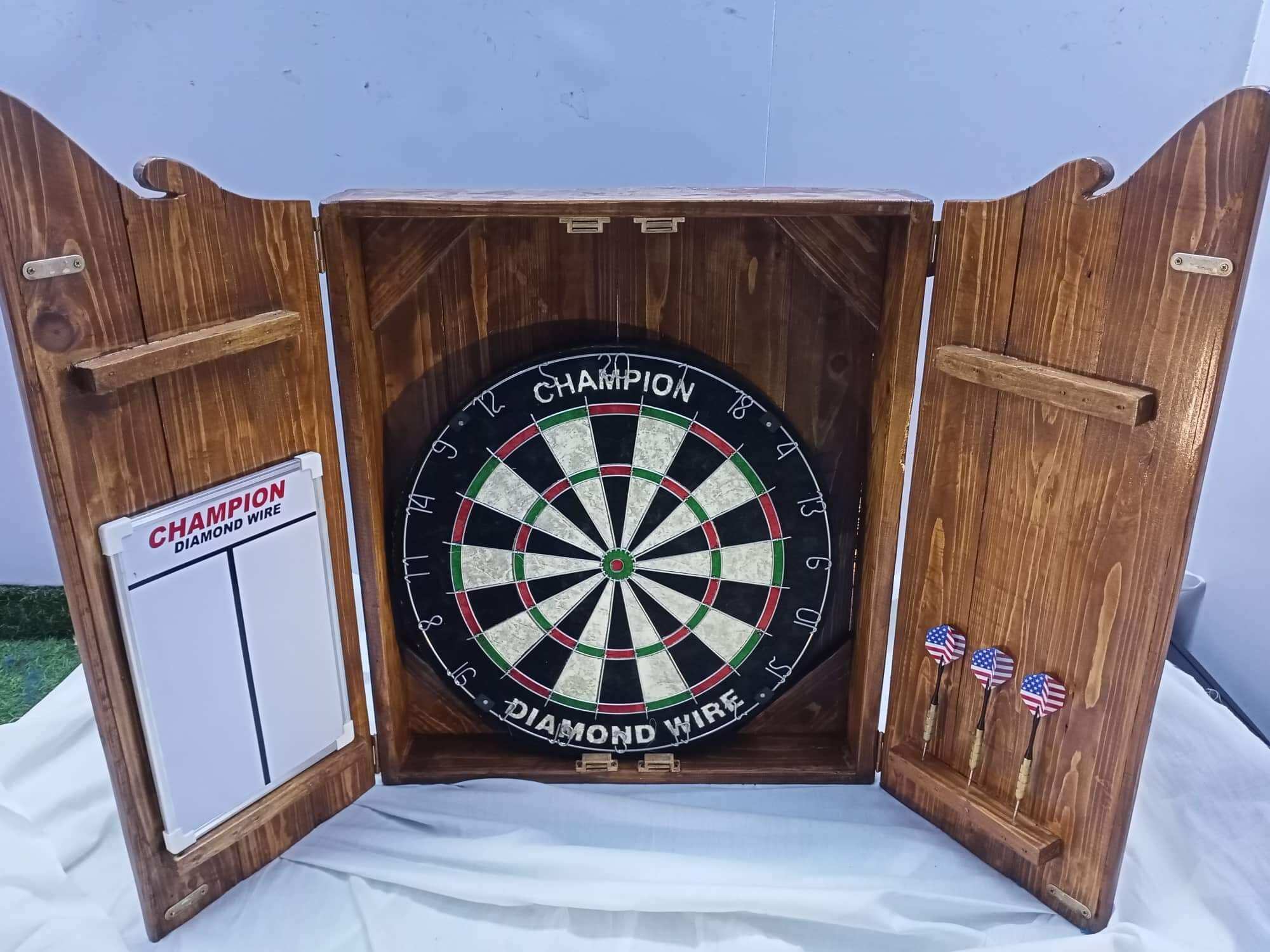 1 set Champion diamond wire dart board with score board and 3pcs dart