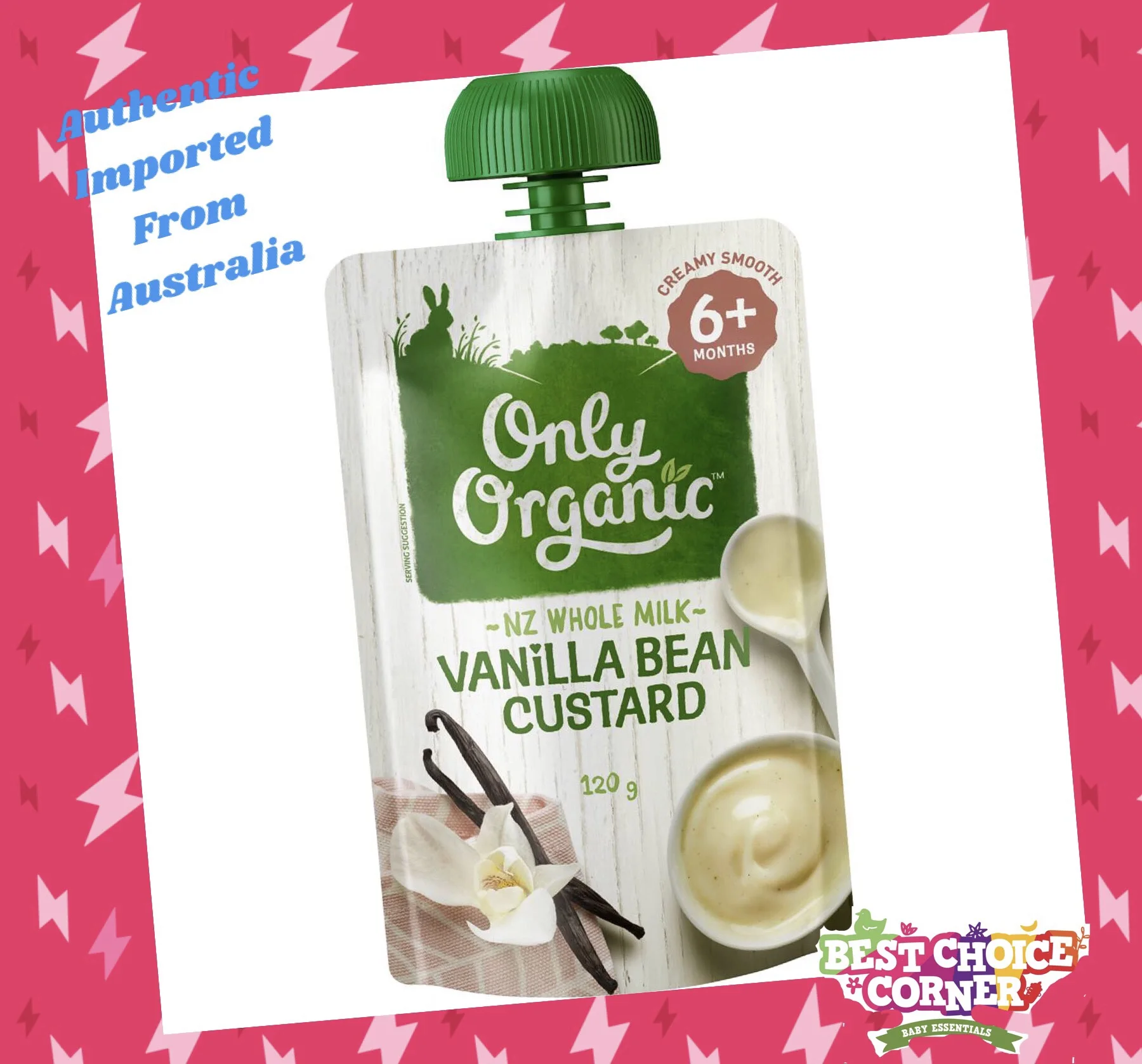 Only Organic Vanilla Bean Custard 6+ Months
