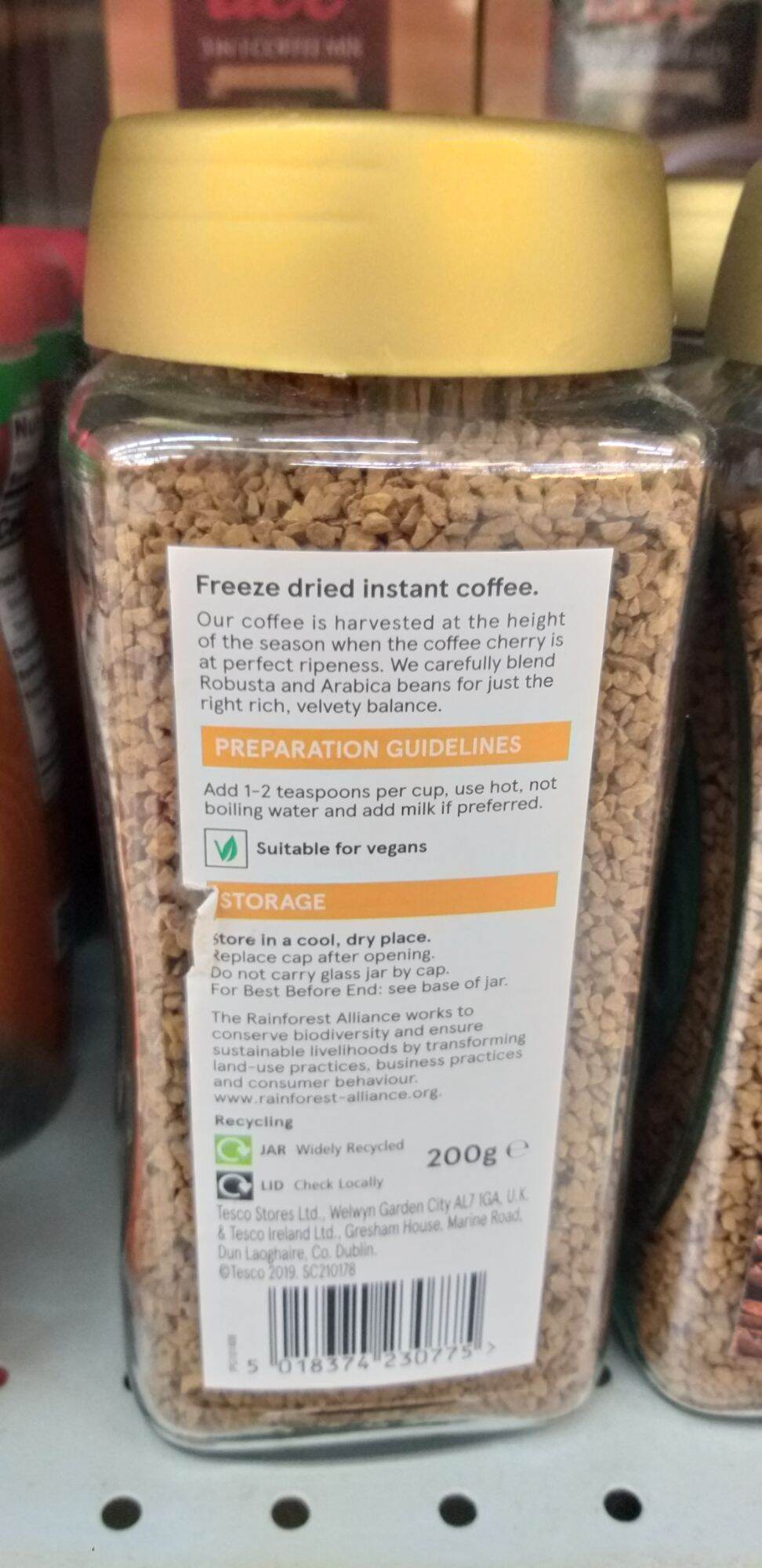 Tesco Gold Coffee (200g.) rich & smooth Lazada PH