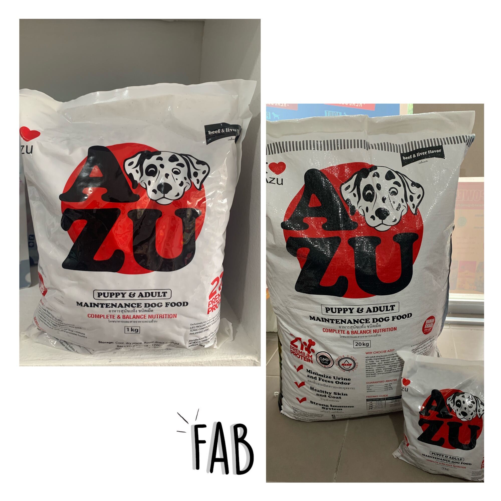 Azu Dog Food for Adult and Puppies 1KG Pack Lazada PH