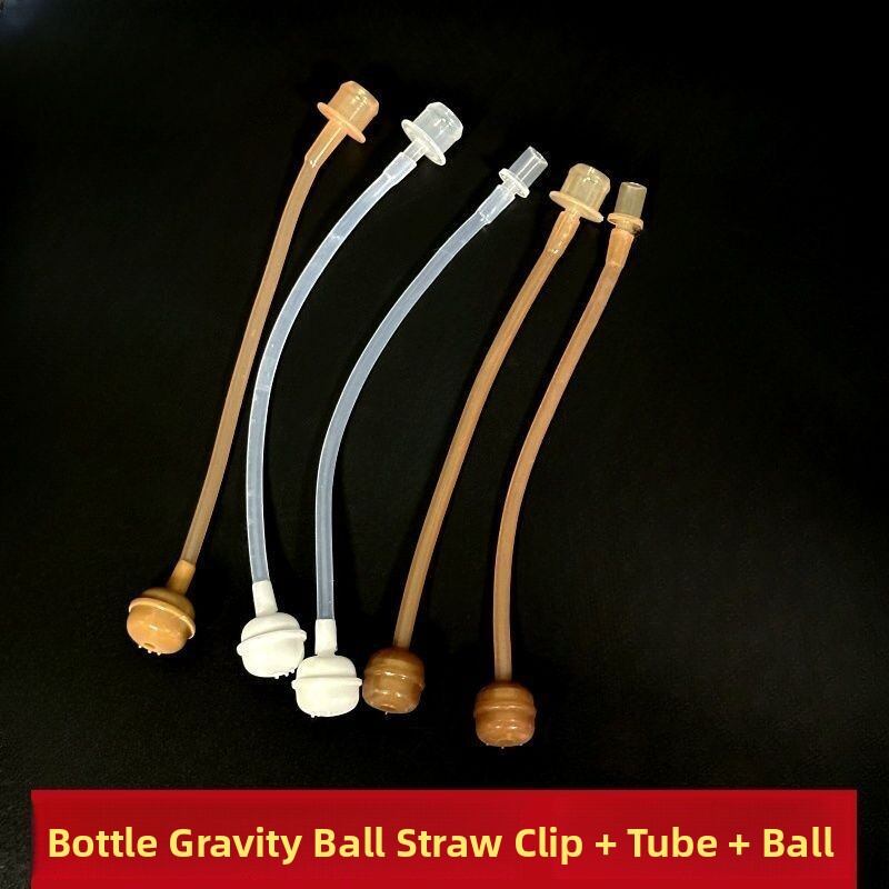 Wide Diameter Silicone Straw Bottle Feeding Parts Gravity Ball Baby Replacement Soft Tube Feeder for Infants And Toddlers